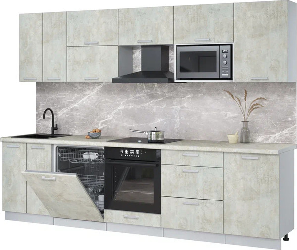 Кухонный гарнитур Интерлиния Мила Лайт 2.9-ПМ2 - фото