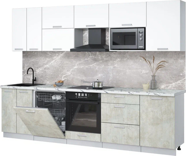 Кухонный гарнитур Интерлиния Мила Лайт 2.9-ПМ2 - фото