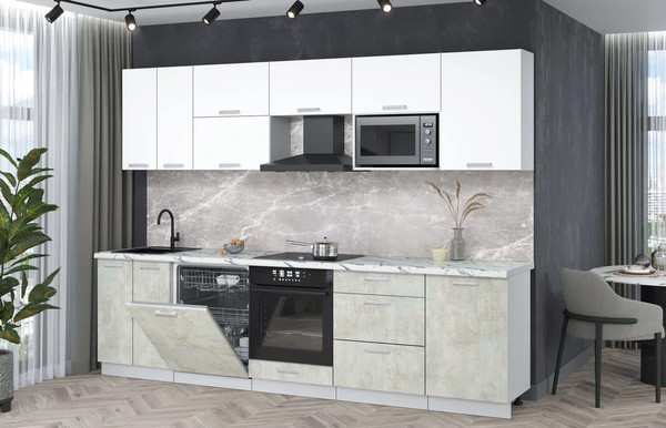 Кухонный гарнитур Интерлиния Мила Лайт 2.9-ПМ2