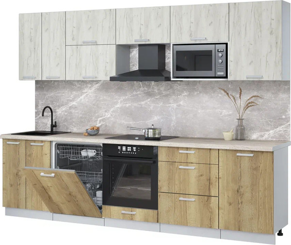 Кухонный гарнитур Интерлиния Мила Лайт 2.9-ПМ2 - фото