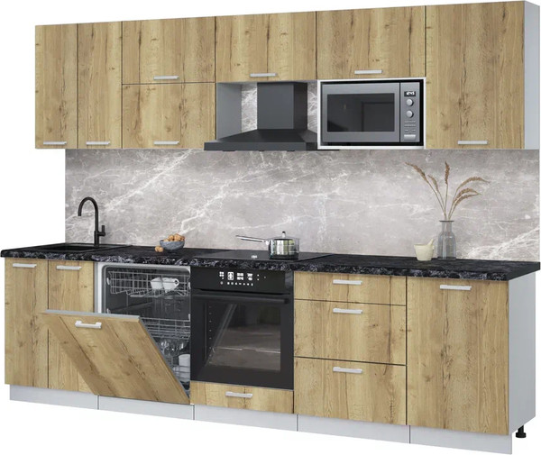 Кухонный гарнитур Интерлиния Мила Лайт 2.9-ПМ2 - фото