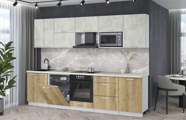 Кухонный гарнитур Интерлиния Мила Лайт 2.9-ПМ2