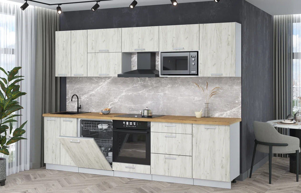 Кухонный гарнитур Интерлиния Мила Лайт 2.9-ПМ2