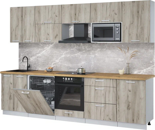 Кухонный гарнитур Интерлиния Мила Лайт 2.9-ПМ2 - фото