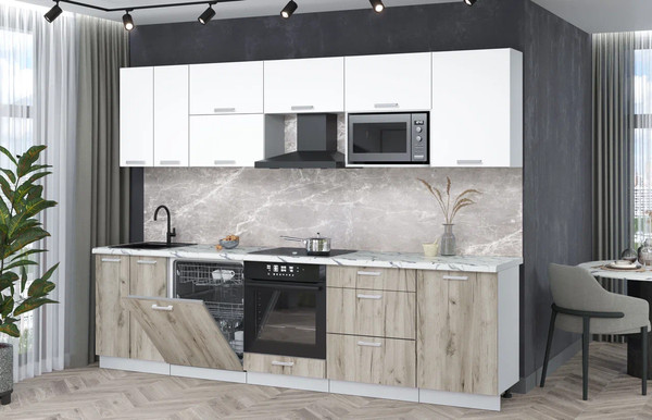 Кухонный гарнитур Интерлиния Мила Лайт 2.9-ПМ2