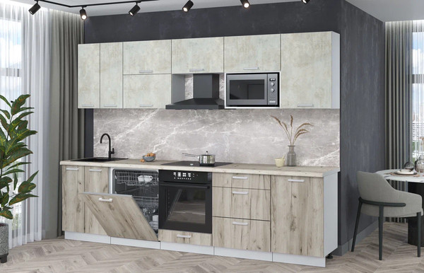 Кухонный гарнитур Интерлиния Мила Лайт 2.9-ПМ2