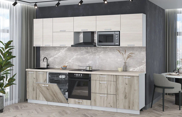 Кухонный гарнитур Интерлиния Мила Лайт 2.9-ПМ2