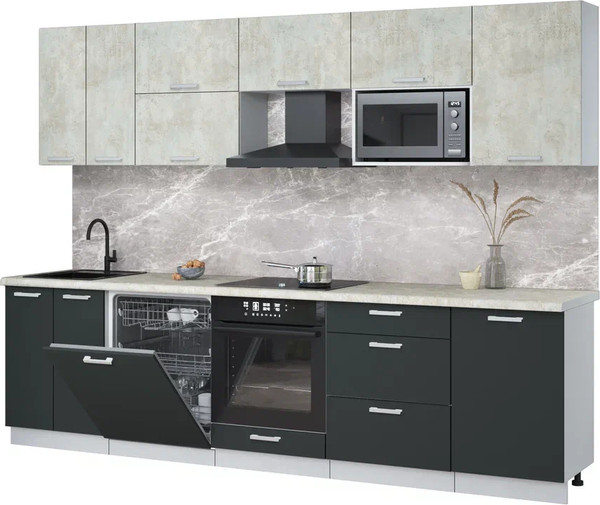 Кухонный гарнитур Интерлиния Мила Лайт 2.9-ПМ2 - фото