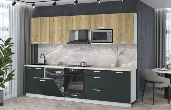 Кухонный гарнитур Интерлиния Мила Лайт 2.9-ПМ2