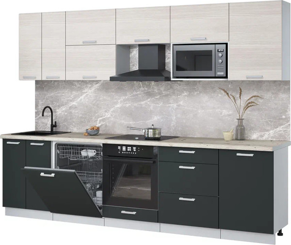 Кухонный гарнитур Интерлиния Мила Лайт 2.9-ПМ2 - фото