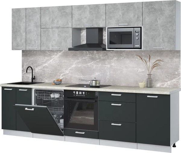 Кухонный гарнитур Интерлиния Мила Лайт 2.9-ПМ2 - фото