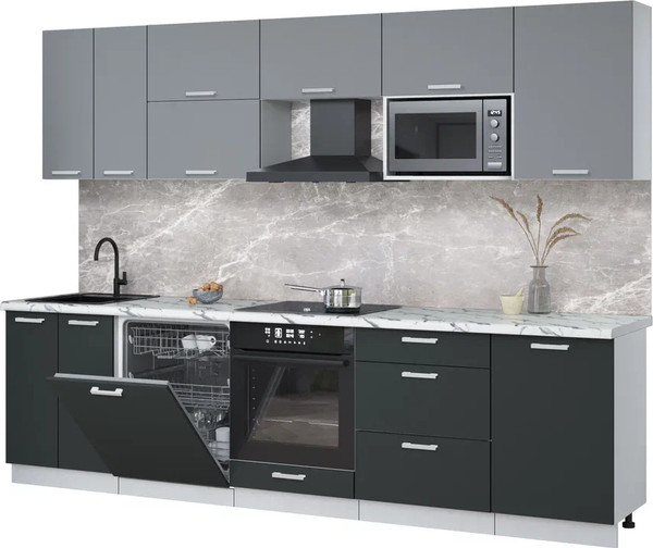 Кухонный гарнитур Интерлиния Мила Лайт 2.9-ПМ2 - фото