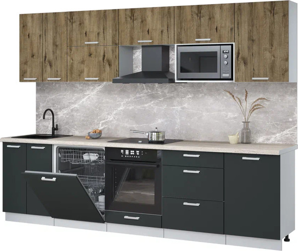 Кухонный гарнитур Интерлиния Мила Лайт 2.9-ПМ2 - фото