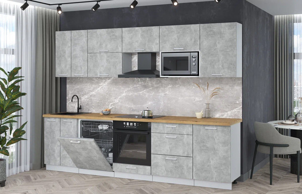 Кухонный гарнитур Интерлиния Мила Лайт 2.9-ПМ2