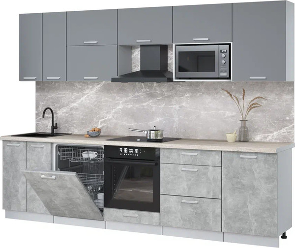 Кухонный гарнитур Интерлиния Мила Лайт 2.9-ПМ2 - фото