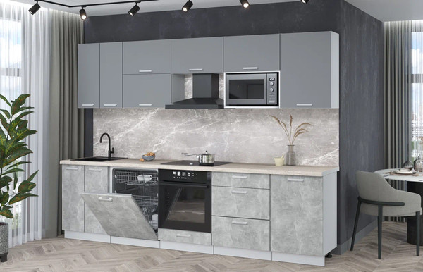 Кухонный гарнитур Интерлиния Мила Лайт 2.9-ПМ2