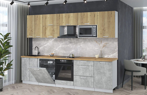 Кухонный гарнитур Интерлиния Мила Лайт 2.9-ПМ2