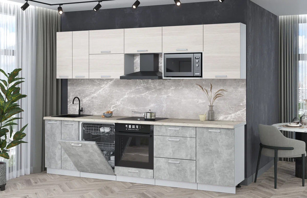 Кухонный гарнитур Интерлиния Мила Лайт 2.9-ПМ2