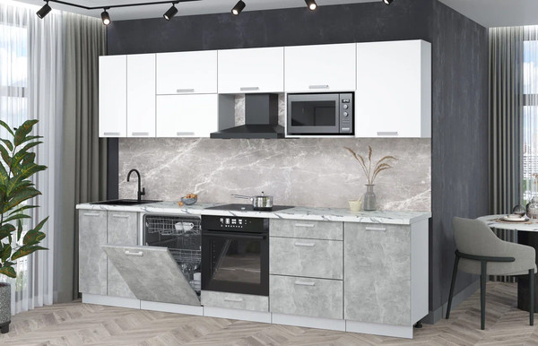 Кухонный гарнитур Интерлиния Мила Лайт 2.9-ПМ2