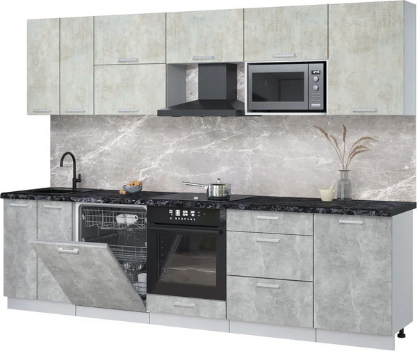 Кухонный гарнитур Интерлиния Мила Лайт 2.9-ПМ2 - фото