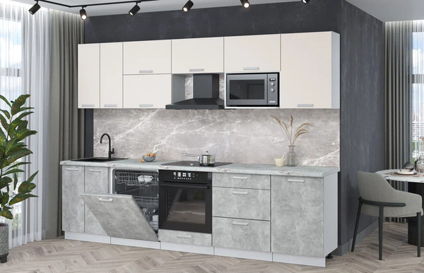 Кухонный гарнитур Интерлиния Мила Лайт 2.9-ПМ2