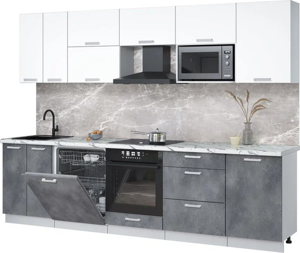 Кухонный гарнитур Интерлиния Мила Лайт 2.9-ПМ2 - фото