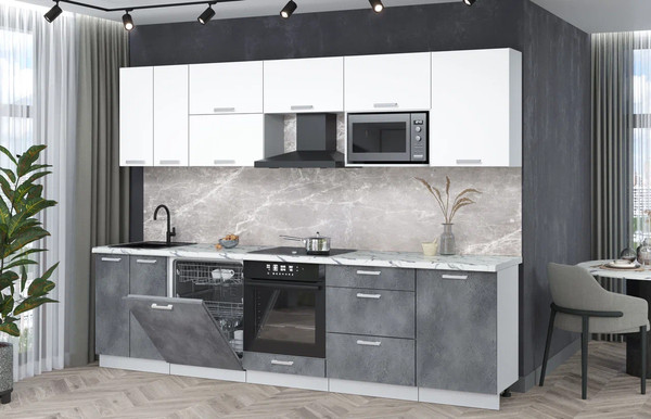 Кухонный гарнитур Интерлиния Мила Лайт 2.9-ПМ2