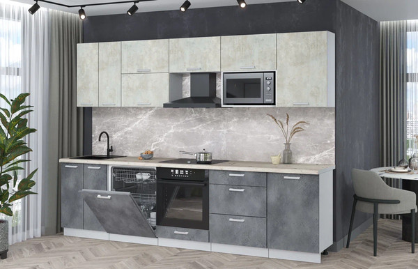 Кухонный гарнитур Интерлиния Мила Лайт 2.9-ПМ2