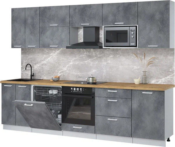 Кухонный гарнитур Интерлиния Мила Лайт 2.9-ПМ2 - фото