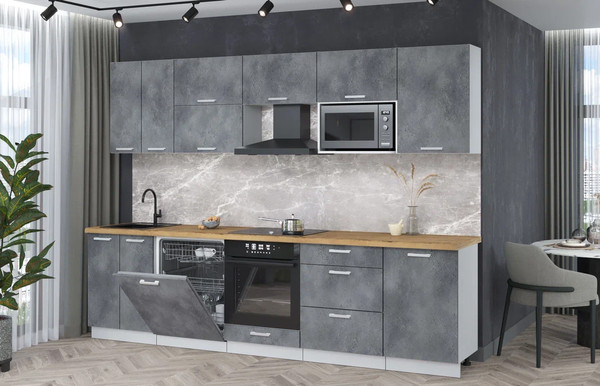 Кухонный гарнитур Интерлиния Мила Лайт 2.9-ПМ2