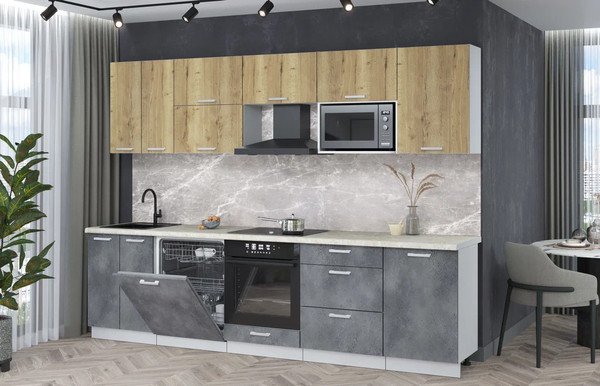 Кухонный гарнитур Интерлиния Мила Лайт 2.9-ПМ2