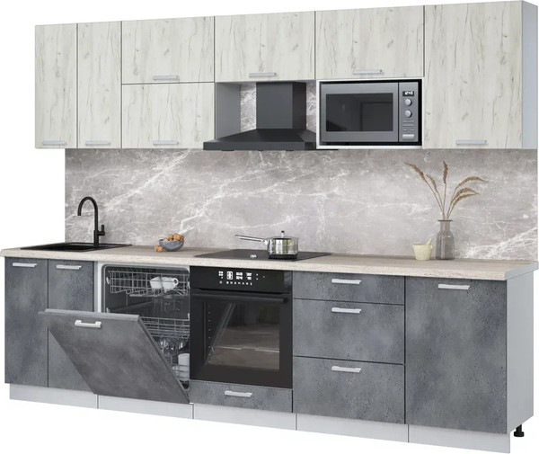 Кухонный гарнитур Интерлиния Мила Лайт 2.9-ПМ2 - фото