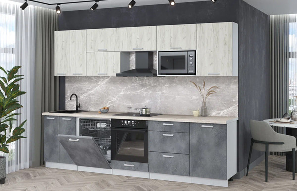 Кухонный гарнитур Интерлиния Мила Лайт 2.9-ПМ2