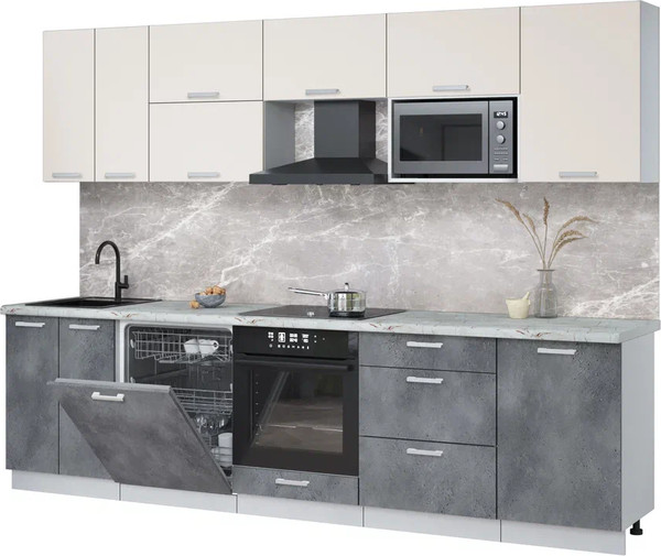 Кухонный гарнитур Интерлиния Мила Лайт 2.9-ПМ2 - фото