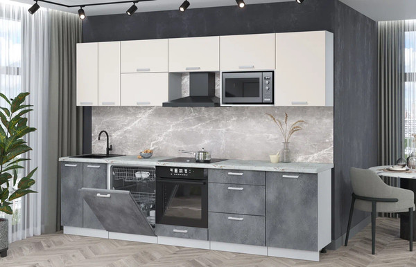 Кухонный гарнитур Интерлиния Мила Лайт 2.9-ПМ2