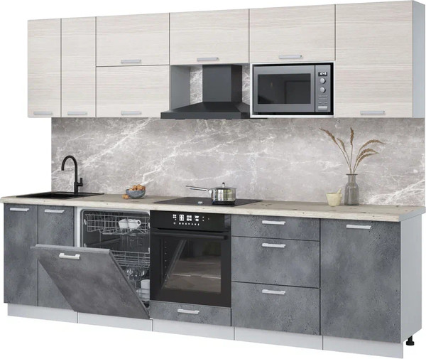 Кухонный гарнитур Интерлиния Мила Лайт 2.9-ПМ2 - фото