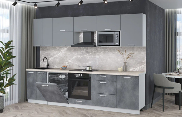 Кухонный гарнитур Интерлиния Мила Лайт 2.9-ПМ2