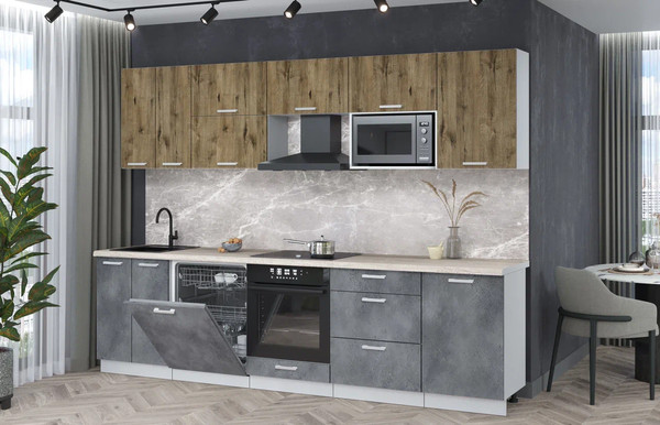 Кухонный гарнитур Интерлиния Мила Лайт 2.9-ПМ2