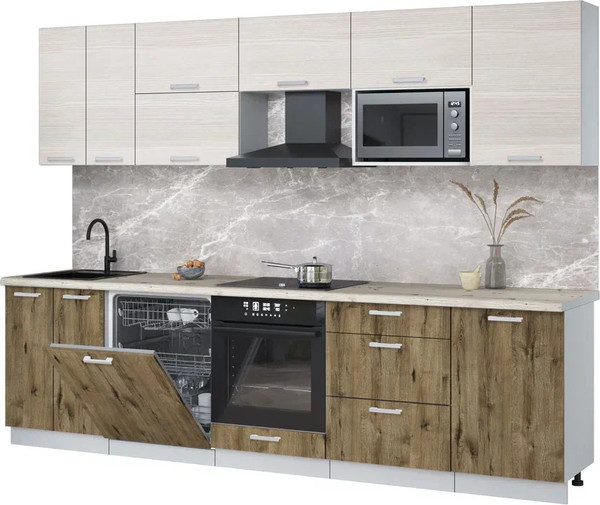 Кухонный гарнитур Интерлиния Мила Лайт 2.9-ПМ2 - фото