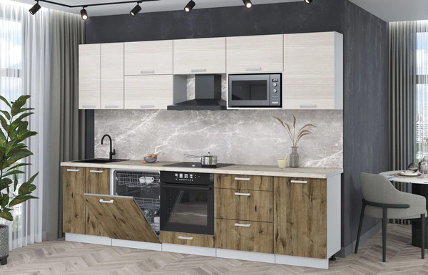 Кухонный гарнитур Интерлиния Мила Лайт 2.9-ПМ2