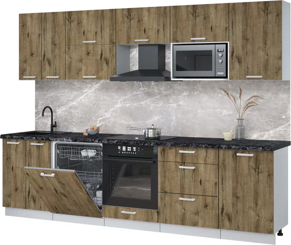 Кухонный гарнитур Интерлиния Мила Лайт 2.9-ПМ2 - фото