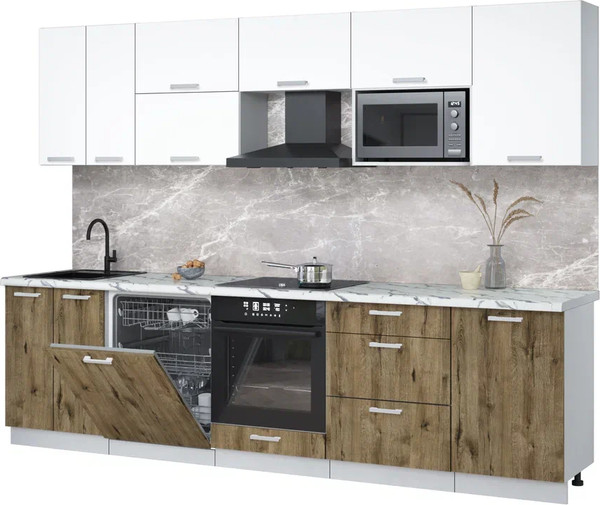 Кухонный гарнитур Интерлиния Мила Лайт 2.9-ПМ2 - фото