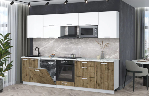 Кухонный гарнитур Интерлиния Мила Лайт 2.9-ПМ2