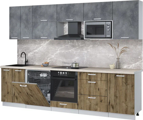 Кухонный гарнитур Интерлиния Мила Лайт 2.9-ПМ2 - фото