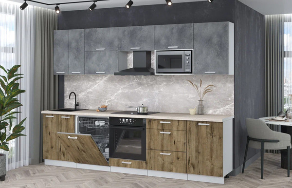 Кухонный гарнитур Интерлиния Мила Лайт 2.9-ПМ2