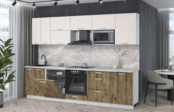 Кухонный гарнитур Интерлиния Мила Лайт 2.9-ПМ2