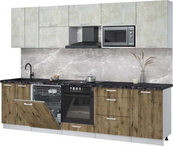 Кухонный гарнитур Интерлиния Мила Лайт 2.9-ПМ2 - фото