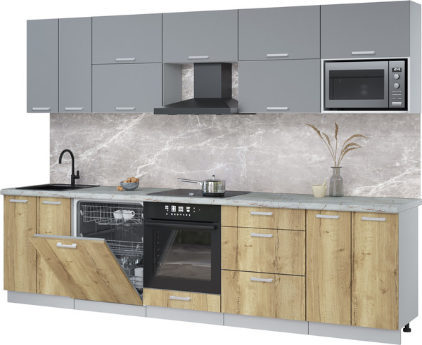 Кухонный гарнитур Интерлиния Мила Лайт 3.0-ПМ2 - фото