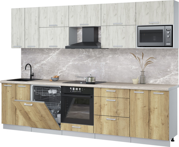 Кухонный гарнитур Интерлиния Мила Лайт 3.0-ПМ2 - фото