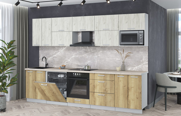 Кухонный гарнитур Интерлиния Мила Лайт 3.0-ПМ2